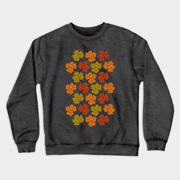 Maple Leaves Pattern Crewneck Sweatshirt by lents